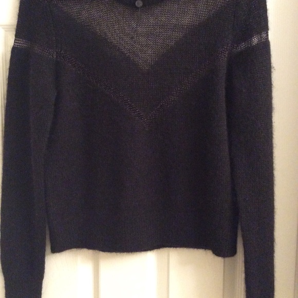 “NEW” RAG & BONE Black Mesh & Mohair Sweater - Picture 7 of 8